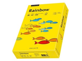 Koopiapaber Rainbow 18, A4, 80 gsm, 500 lehte, intensiivne kollane