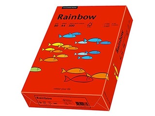 Koopiapaber Rainbow 28, A4, 80 gsm, 500 lehte, intensiivne punane
