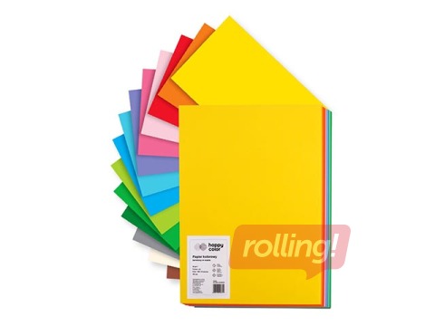 Värviline paber Happy Color  A4, kahepoolne, 200 lehte, erinevad värvid