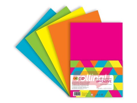 Vahtplastist käsitöölehed Happy Color, Intensive, sädelev, A4, 5 lehte, 5 värvi
