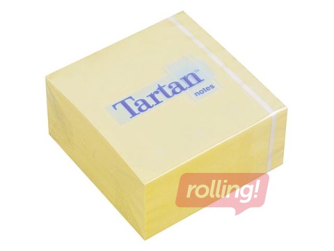 Märkmepaber Tartan, iseliimuv, 76x76 mm, 400 l., kollane
