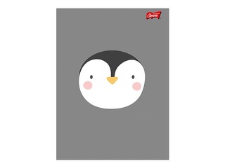 Kaustik Unipap A5, Cute Face Pingvin, ruuduline, 32 lehte