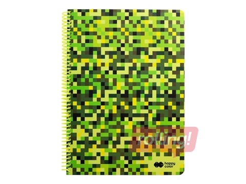 Kaustik Happy Color B5, Pixi, ruuduline, 80 lehte, roheline