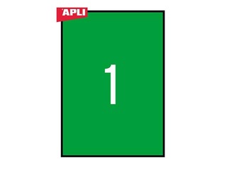 Etiketid APLI ILC, A4, 210 x 297 mm, 20 lehte, roheline