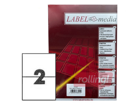 Etiketid Labelmedia, A4, 210x148 mm, 100 lehte, valge