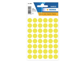 Etiketid, mitmeotstarbelised, Herma, 13 mm, kollane