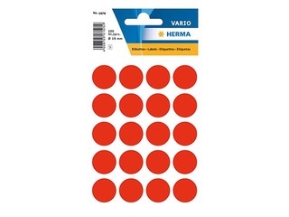 Etiketid, mitmeotstarbelised, Herma, 19 mm, punane
