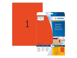 Etiketid Herma Special, A4, 210x297 mm, 20 lehte, punane