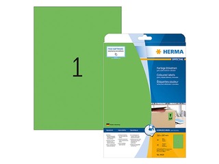 Etiketid Herma Special, A4, 210x297 mm, 20 lehte, roheline