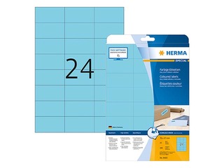 Etiketid Herma Special, A4, 70x37 mm,  20 lehte, sinine