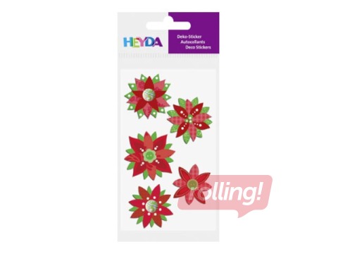 Decorative stickers Christmas flowers