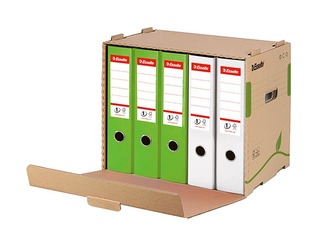 Архивный ящик для папок Esselte Eco для регистров, открывающийся спереди, картон, коричневый