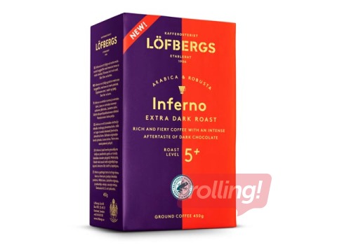 Jahvatatud kohv Löfbergs Inferno, 450 g
