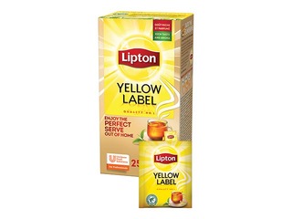Must tee Lipton, Yellow Label, 25 tk/pakis.