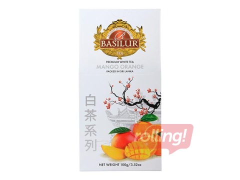 Valge tee Basilur Premium White Tea Mango&Orange, 100g