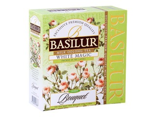 Roheline tee Basilur Bouquet White Magic, 100 pakki