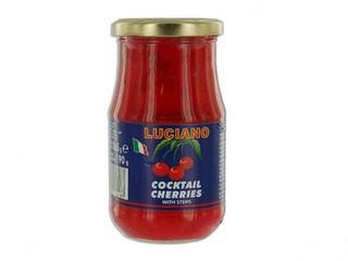 Punased kokteilikirsid vartega LUCIANO, 370 ml/ 190 g