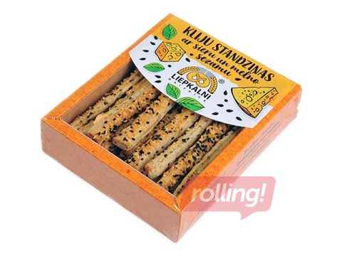 Cookies Bran sticks with cheese and black sesame, Liepkalni, 130 g