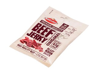 Žāvēta, karsti kūpināta liellopu gaļas uzkoda, Beef Jerky, 45g