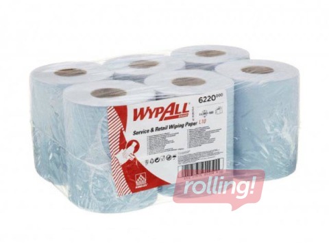 Paberrätikud WypAll Reach, 1 kiht, 6 rulli/pakk, sinine
