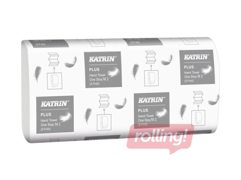 OUT Lehtpaberrätikud Katrin Plus OneStop M2, 21 Pk/kast., 2 kihiline , valge