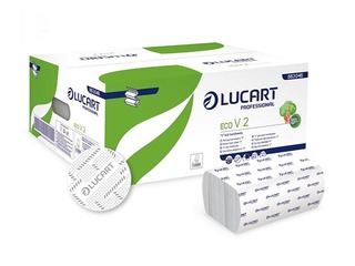Paper towels Lucart Eco 2V, 21x21cm, 2 layers, white