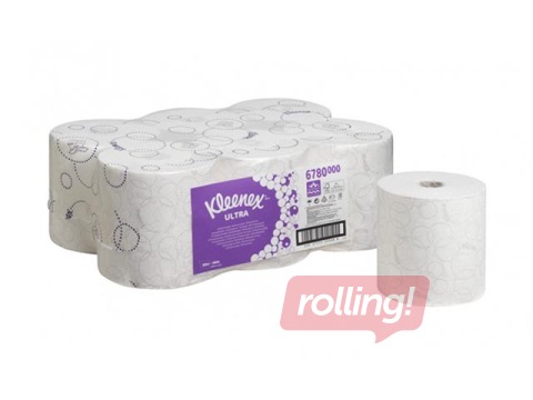 Бумажные полотенца Kleenex Ultra, 150м, 6 рулонов, 2 слоя, белые