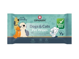 Niisked salvrätikud lemmikloomadele Opharm Dogs&Cats, 48 tk.
