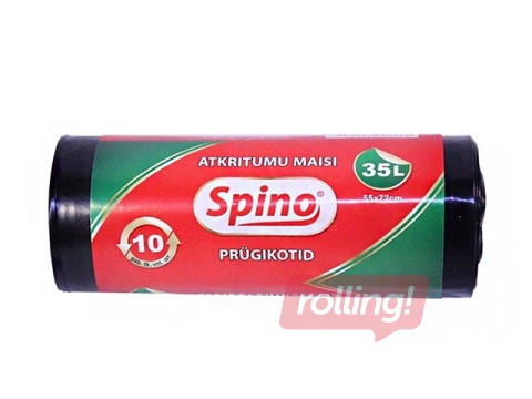 Prügikotid Spino, 35 L, 33 mic., 10 tk., must