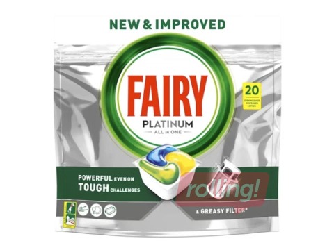 Tablets for the dishwasher Fairy Platinum lemon, 20 pcs