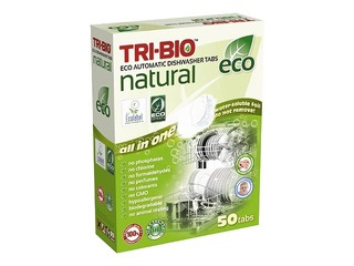 Looduslikud öko nõudepesutabletid Tri-Bio, 50 tk
