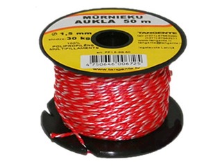 Punutud nöör, Tangente, 1.5 mm, 50 m, punane ja valge