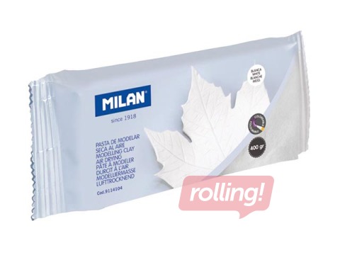 Valge õhukuiv voolimissavi Milan, 400 g