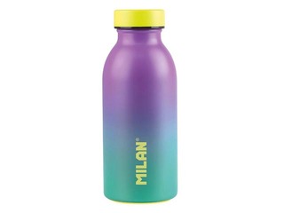 Stainless steel isothermal bottle Milan Sunset, 354ml, turquoise- lilac