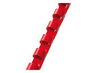 Köitespiraalid plastikust Argo, 6 mm, 100 tk., punane
