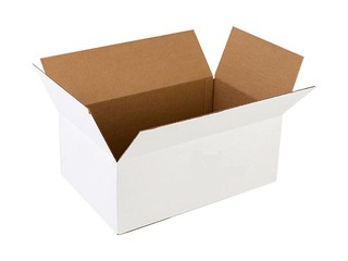 Pappkarp pakkide jaoks, suurus L, 440 x 315 x 210/150 mm, valge