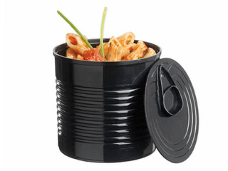 Box plastic with lid, black, 7.4 x 7 cm, 220 ml, 20 pcs.