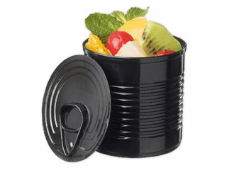 Box plastic with lid, black, 5.1 x 4.8 cm, 60 ml, 25 pcs.