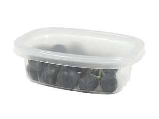 Plastic box with lid, transparent, 350ml, 50 pcs.