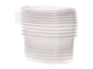 Disposable plastic containers with lids Spino, PP, 500ml, 5 pcs.