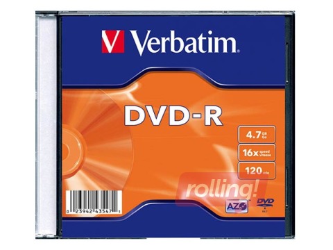 Verbatim DVD-R AZO 4.7GB 16x, 20 Pack Slim