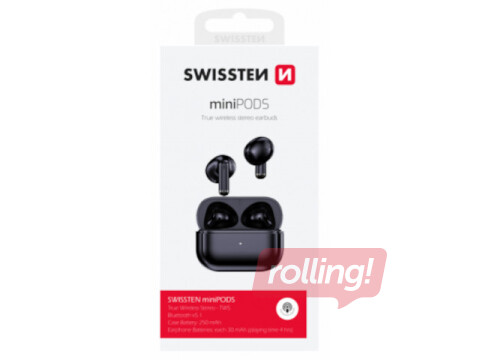 Swissten TWS Mini Pods Bluetooth 5,1 stereokõrvaklapid koos mikrofoniga