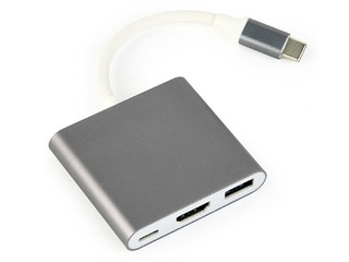 Multi-adapter Gembird USB type-C (USB type C; USB 3.0, HDMI), Space Grey