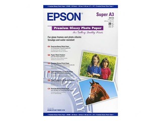 Fotopaber läikiv Epson Premium Super A3+, 250g/m2, 20 lehte
