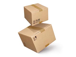 Boxes for parcels and parcel terminals