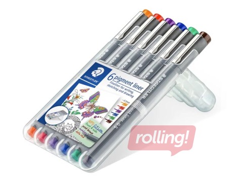 PROMO Peenmarkerite komplekt STAEDTLER, 0,5 mm, 6 värvi
