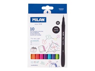Peeneotsalised finelinerid Milan SWAY, 0.4mm, 10 värvitooni