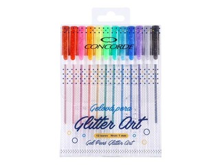 Geelpliiatsite komplekt Concorde Glitter Art, 12 tk.