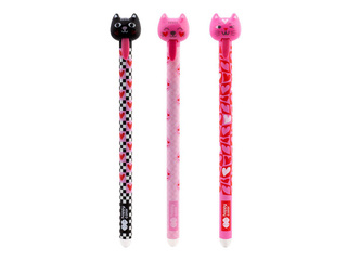 Kustutatav geelpliiats Happy Color Cats, sinine tint, 0.5 mm