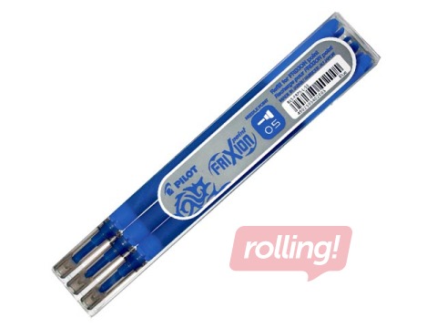 Geelpliiatsi süsi Pilot Frixion Point, 0.5mm, sinine, 3 tk.